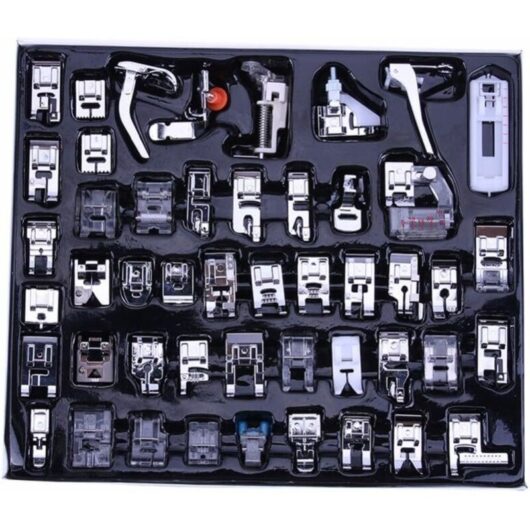 CCYKXA Sewing Machine Multifunctional Presser Foot Kit for Home Sewing Machines, Hemming Foot Parts Accessories for Brother and Singer (48-piece set)