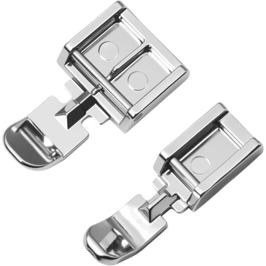 CCYKXA Sewing Machine Presser Foot, Sewing Accessories, Removable Zipper Foot for All Low Lever Models, 2 Pieces, Presser Feet for Singer, Brother,