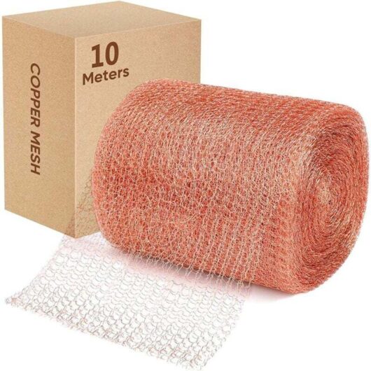 Copper mesh, 12.5 cm x 1 m, 100% pure copper mesh, rat-proof mesh to prevent slugs and snails from entering and to protect garden plant seedlings
