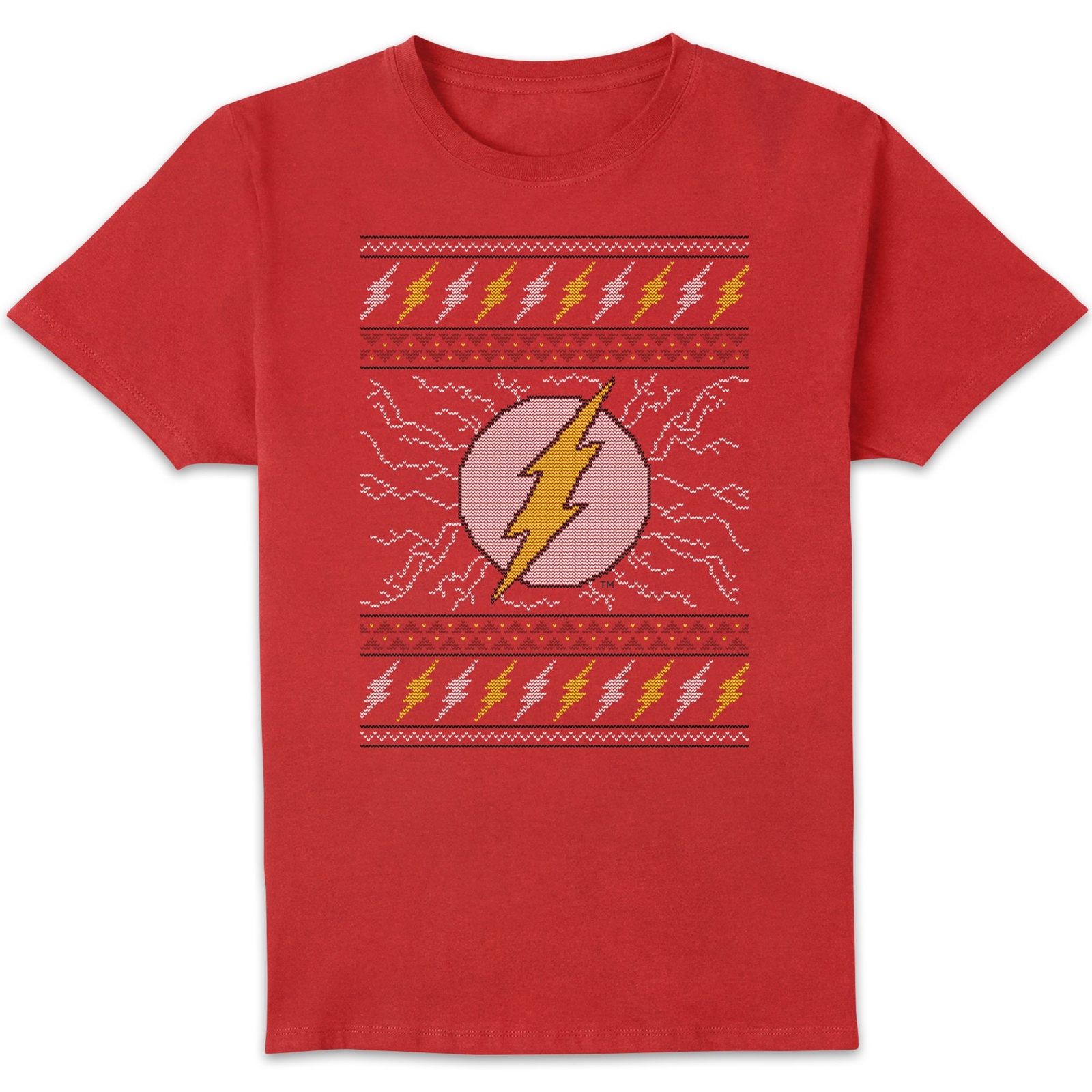 DC Flash Knit Men's Christmas T-Shirt - Red - S