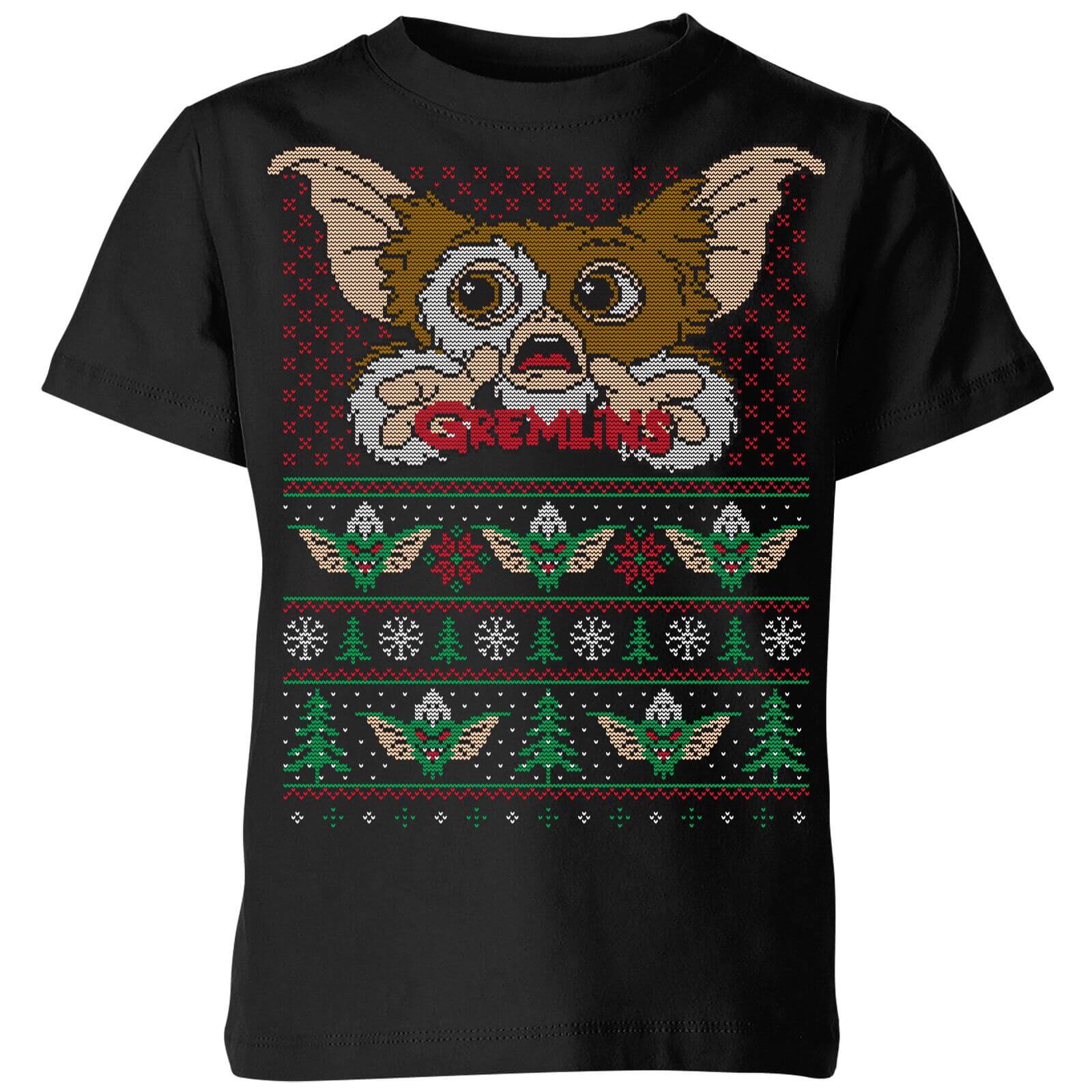 Gremlins Ugly Knit Kids' Christmas T-Shirt - Black - 3-4 Years