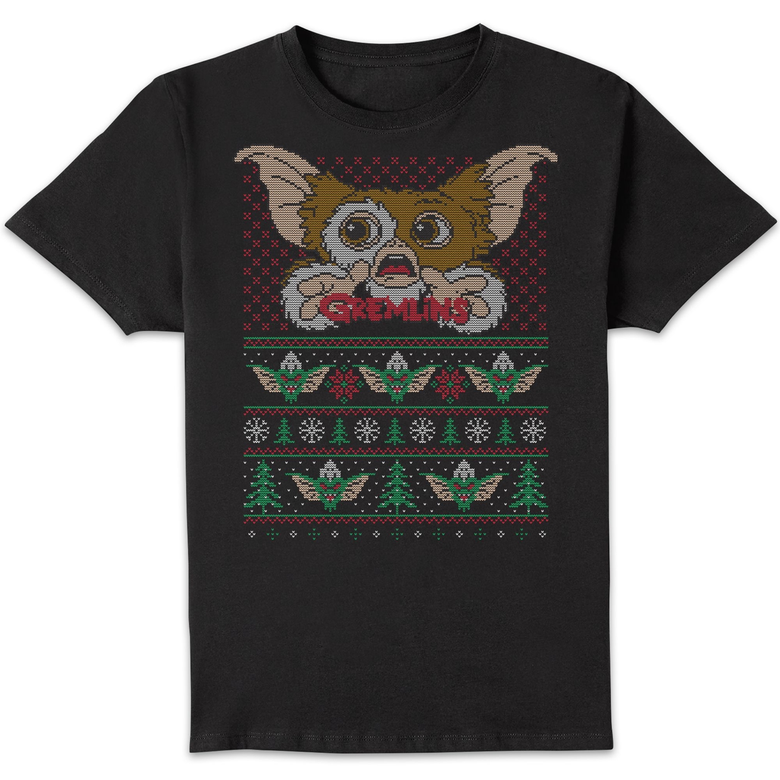 Gremlins Ugly Knit Men's Christmas T-Shirt - Black - S