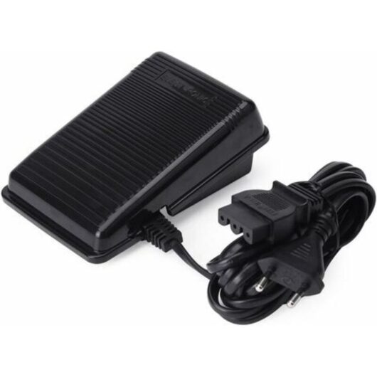 Household Sewing Machine Foot Pedal, Electric Corded Foot Pedal, Universal Speed Controller (Black) (EU Plug)