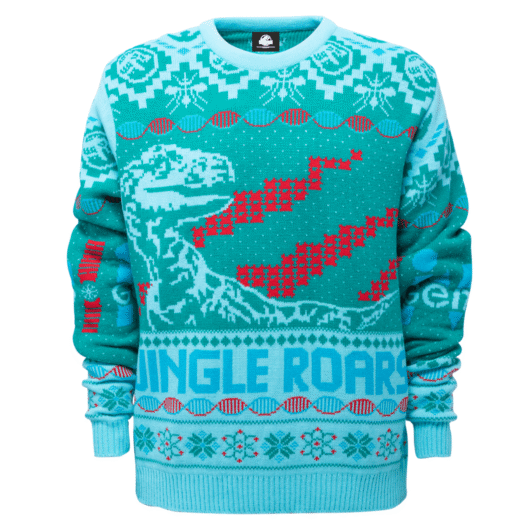 Jurassic Park Roars Knitted Jumper - Green - XS