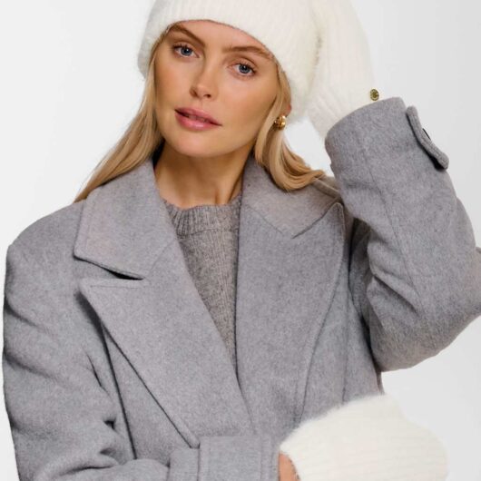 Katie Loxton Knitted Hat & Gloves Gift Set White