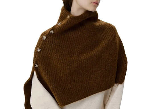 Knitted Button-Down Shawl - 6 Colours