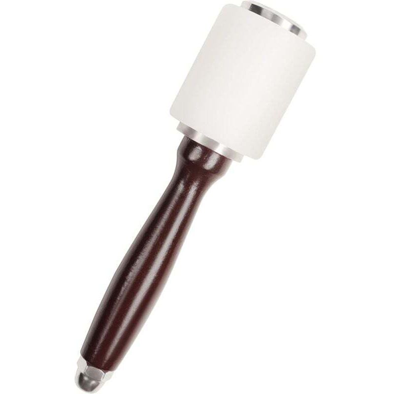 Leather hammer - 20.5 cm - Nylon rubber hammer with wooden handle - Leather tools for sewing, leatherworking, leather crafts, carving, punching and