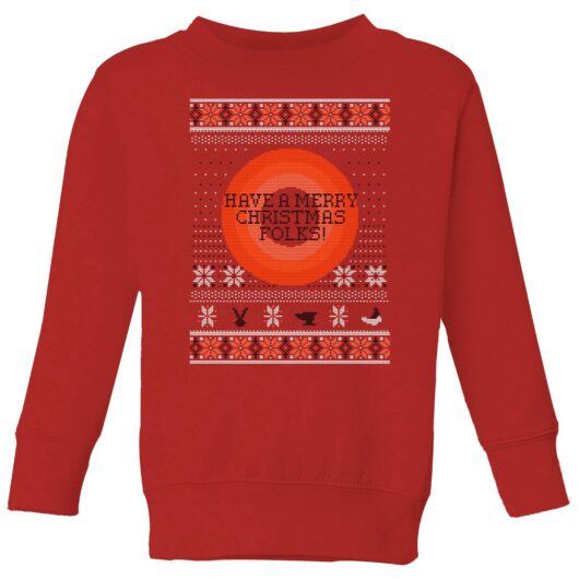Looney Tunes Knit Kids' Christmas Jumper - Red - 3-4 Years