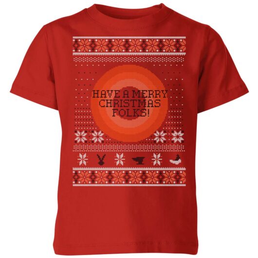 Looney Tunes Knit Kids' Christmas T-Shirt - Red - 3-4 Years