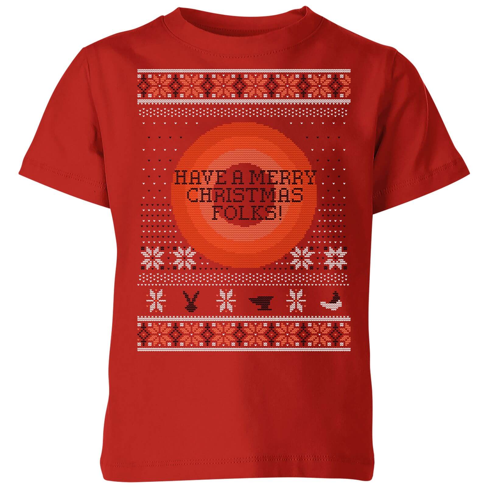 Looney Tunes Knit Kids' Christmas T-Shirt - Red - 3-4 Years