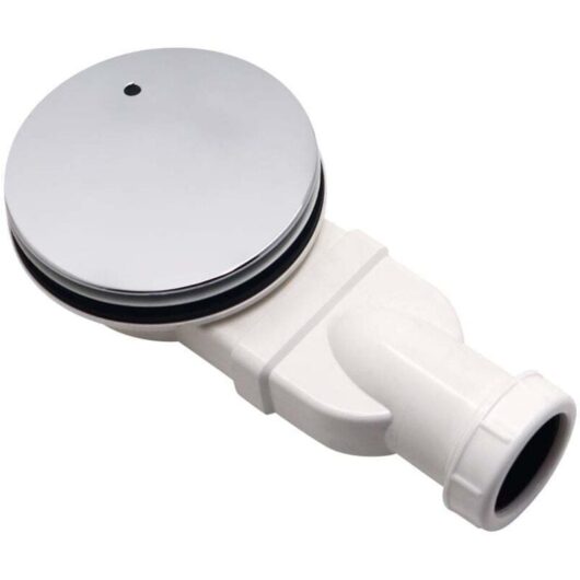 Low shower drain, 90 mm, 33 l/water flow rate, shower tray siphon, anti-odor drain, side drain
