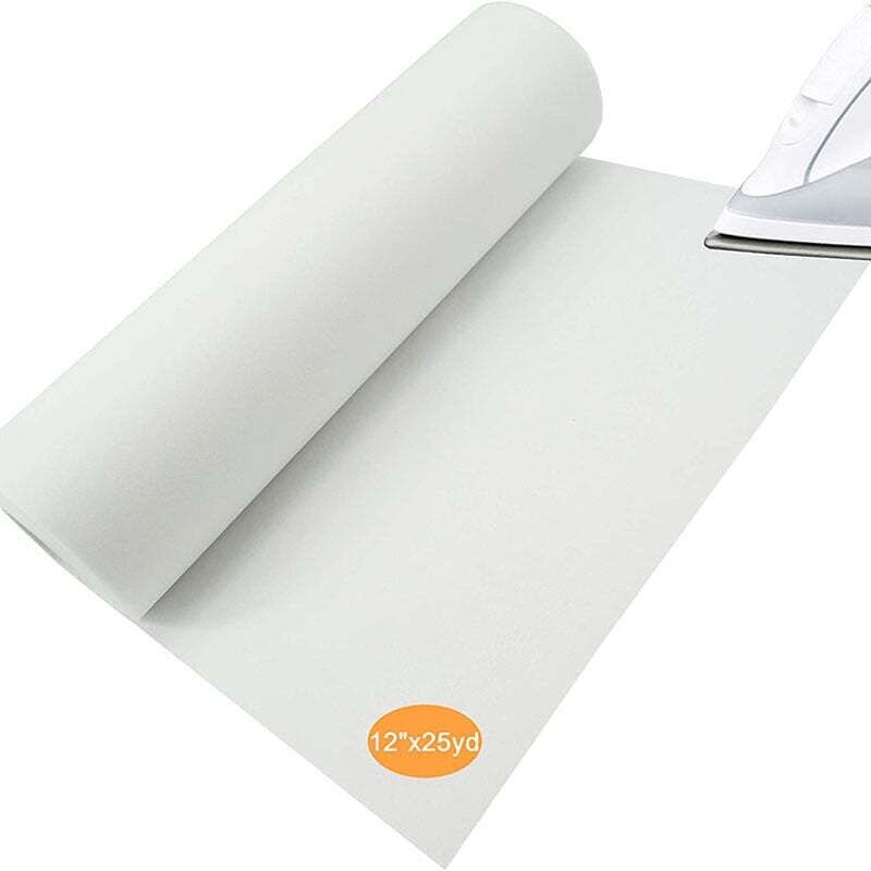 New brothread Wash Away Embroidery Stabilizer (Water Soluble), 12" x 25Yd Roll - Lightweight, 50g (1.8oz), Can be cut to various sizes for machine