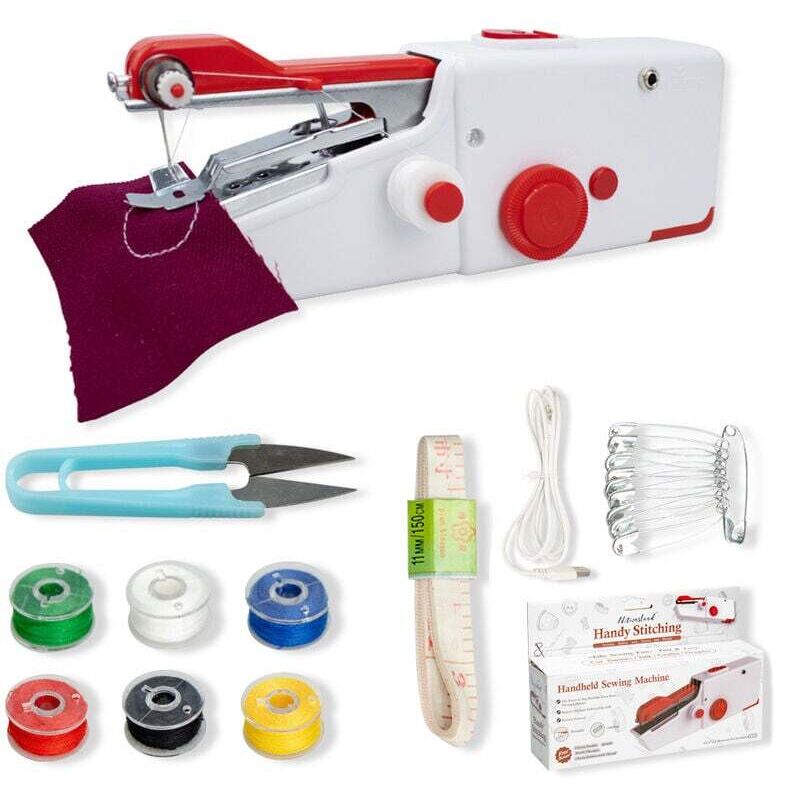 Portable Sewing Machine, Mini Electric Sewing Machine for Adults, High-Speed Stitch, Suitable for Clothing, Fabric, Home, Travel and DIY Projects