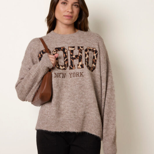 Soho New York Knitted Jumper - S/M / STONE MELANGE