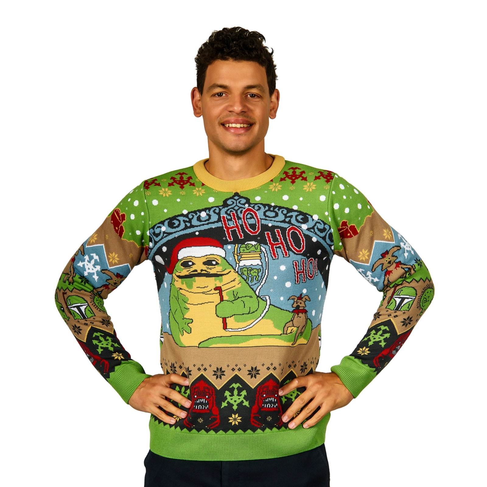 Star Wars Jabba the Hutt Knitted Christmas Jumper - M