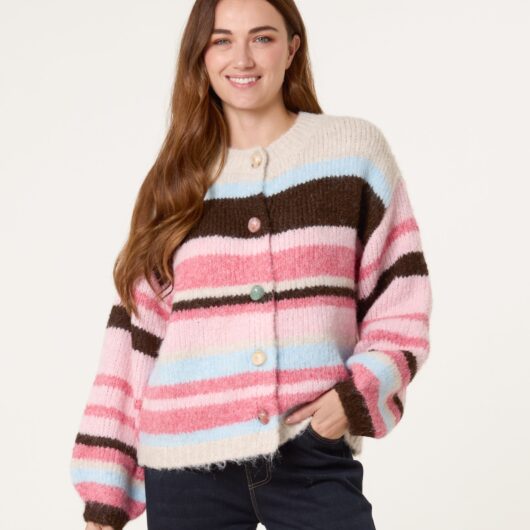 Striped Knit Cardigan - ONE / MULTI
