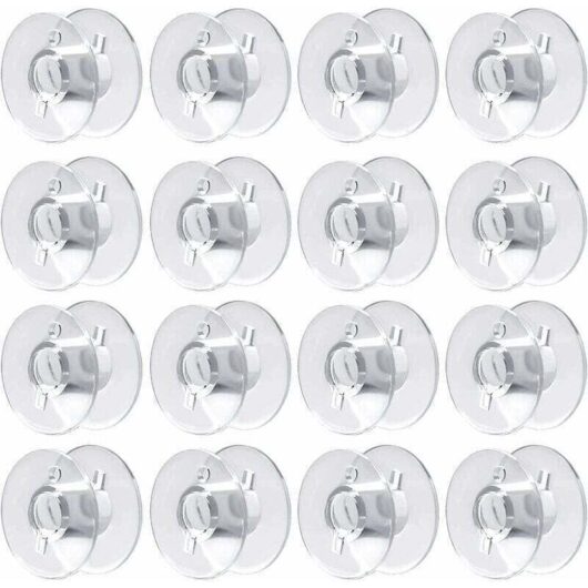 60 sewing machine bobbins, plastic sewing machine bobbins, compatible with Brother, Singer, Kenmore, Janome and most other sewing machines