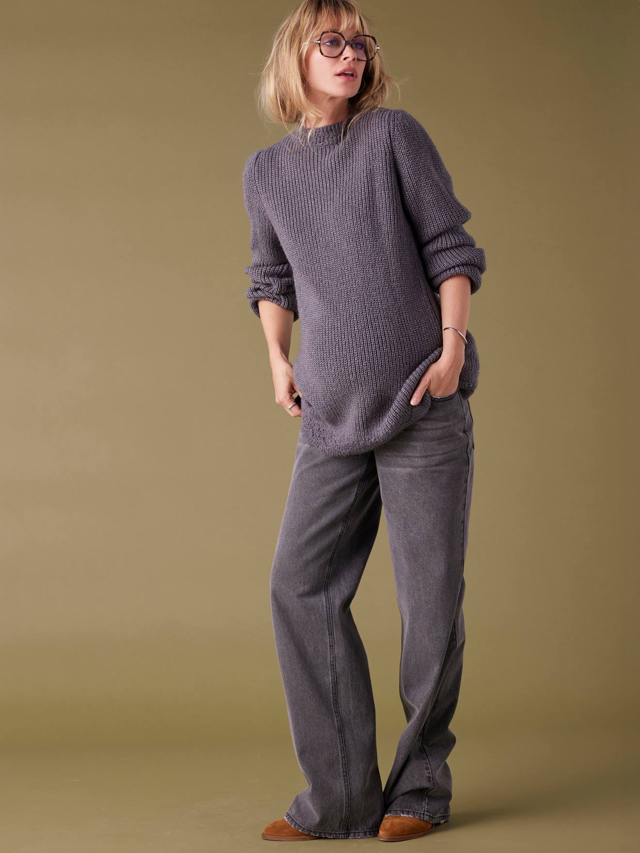 Adaptive Front/Back Jumper, Maternity & Nursing Special anthracite