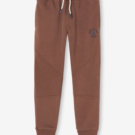 Athletic Joggers in Fleece for Boys chocolate