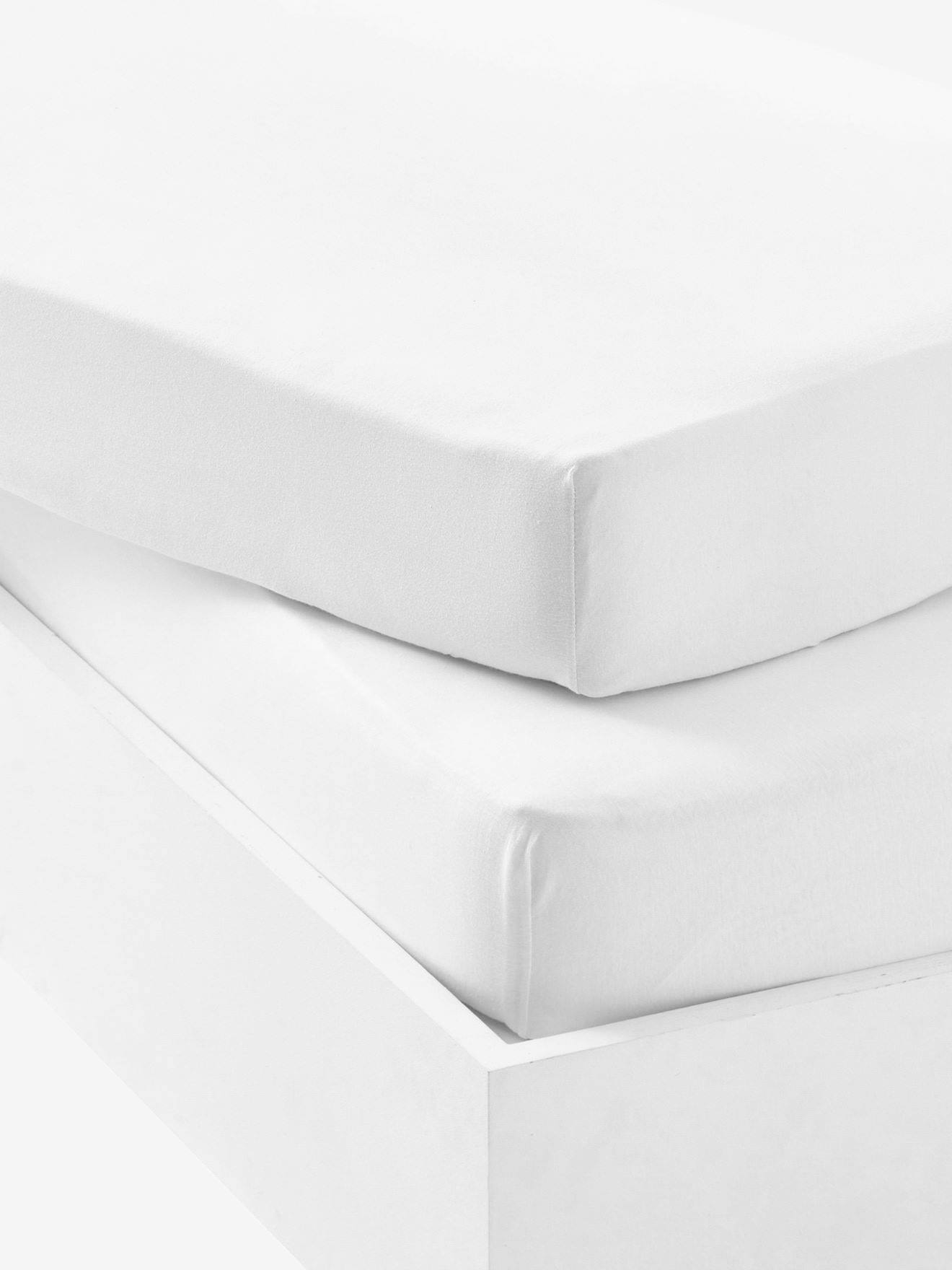 Baby Pack of 2 Fitted Sheets in Stretch Jersey Knit white