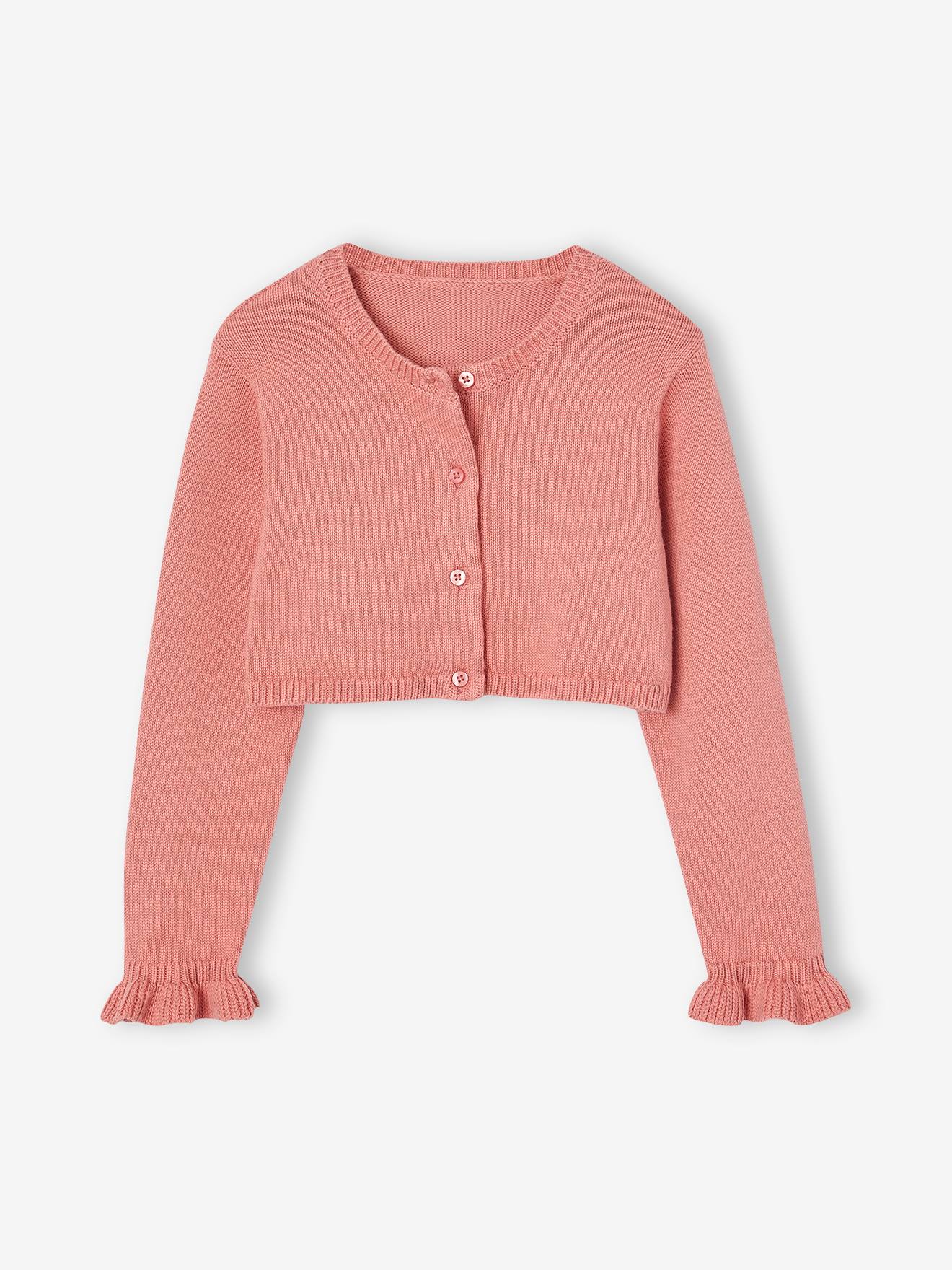 Bolero Cardigan for Girls old rose