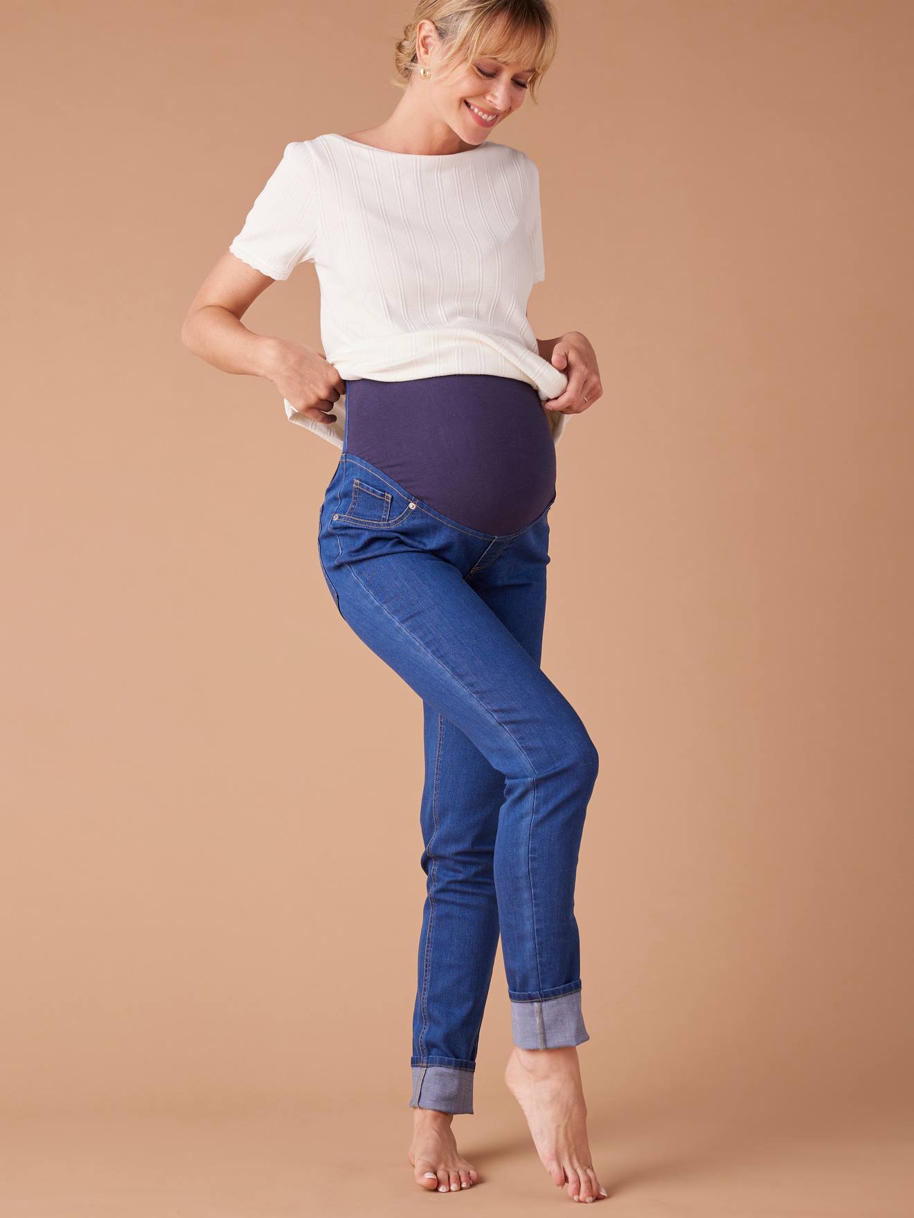 Denim Treggings for Maternity, ENVIE DE FRAISE deep blue