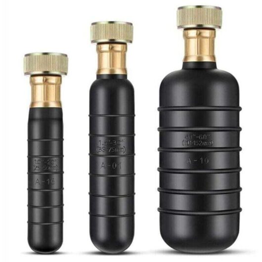 Drain Bladder Kit, 3 Drain Cleaning Bladders Fit 1/6" Pipes, Unblocks Stubborn Blockages in Main and Sewer Drains