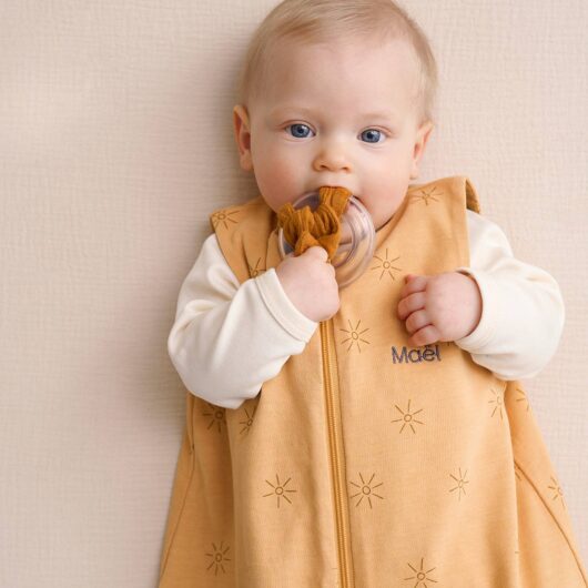 Essentials Summer Special Baby Sleeping Bag, Opens in the Middle, Bali printed yellow