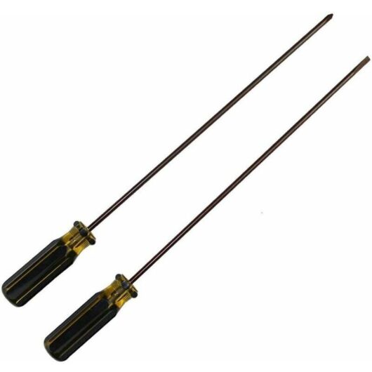 Extra long 300mm Phillips screwdriver and flat blade screwdriver, slotted and Phillips screwdriver, 2 packs of magnetic screwdrivers for sewing