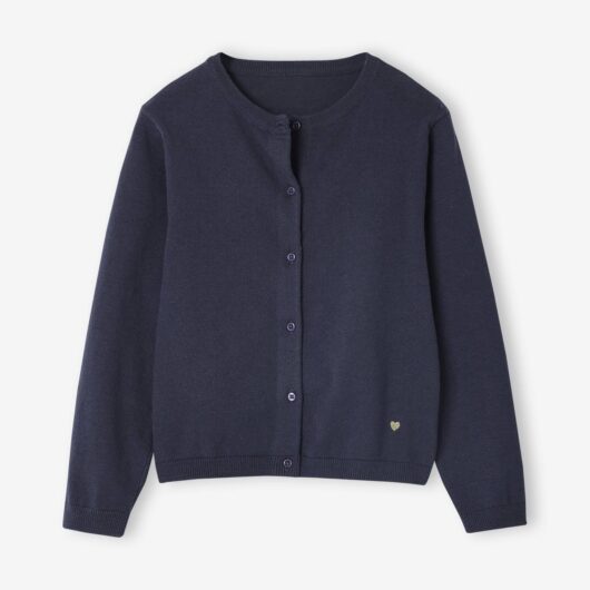 Fine Knit Basics Cardigan for Girls anthracite