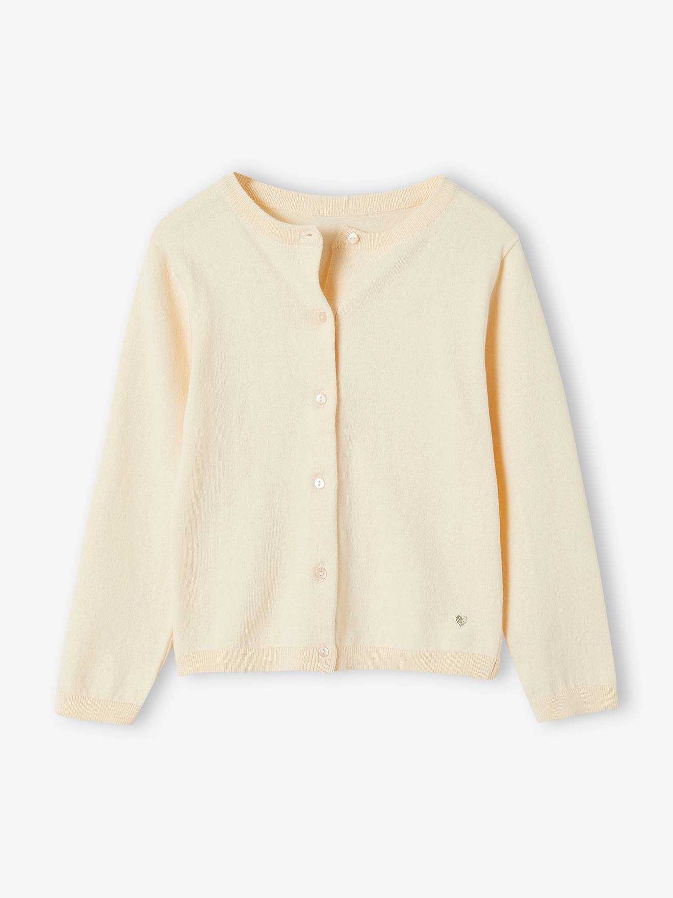 Fine Knit Basics Cardigan for Girls vanilla
