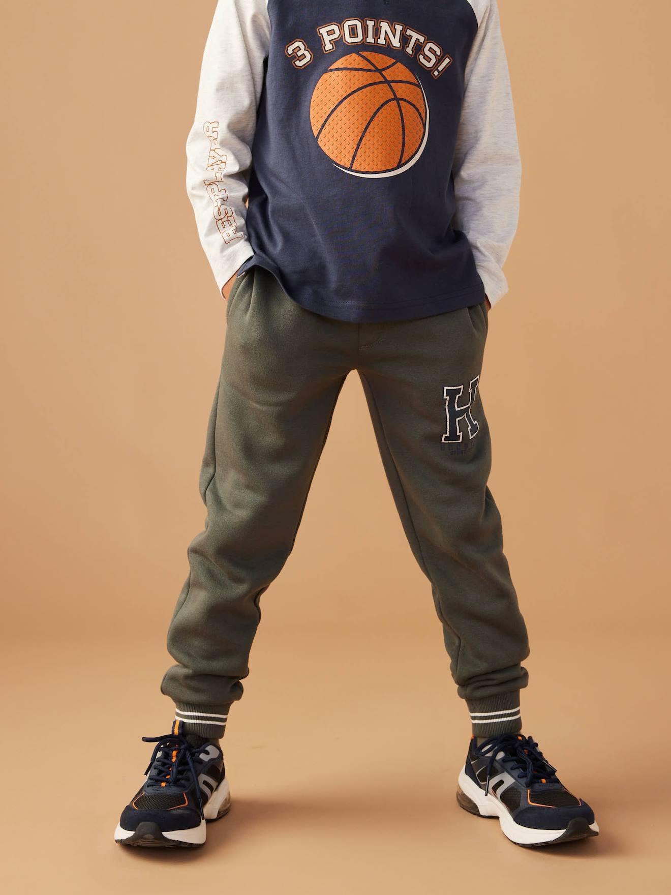 Fleece Joggers for Boys lichen