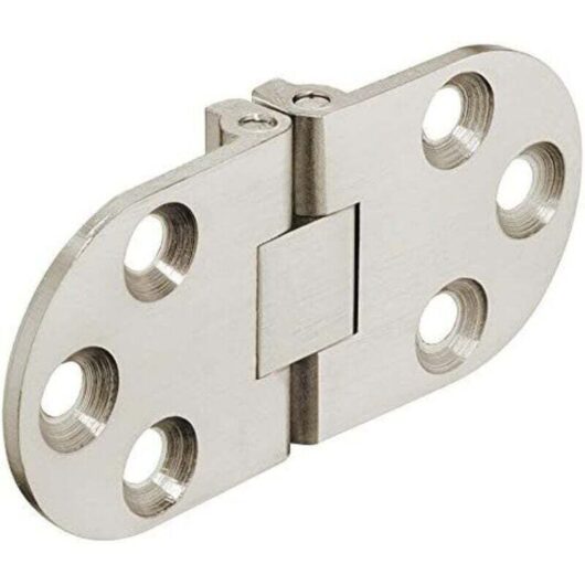 Folding hinges - For kitchen tables, sewing machines, office furniture, folding tabletops - Flat, invisible metal hinge made of matt nickel-plated