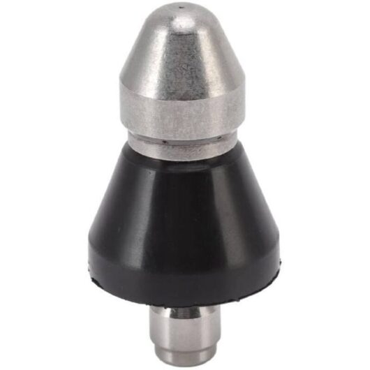 High-Pressure Sewer Pipe Cleaning Nozzle, G1/4 Stainless Steel Pipe Unclogging Nozzle, Sewer Pipe Dredging and Cleaning Tools, 1 Front Jet and 6 Rear