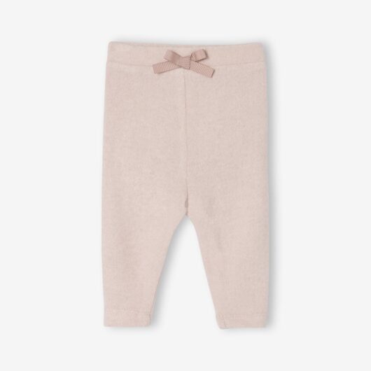 Knitted Trousers for Newborns mauve