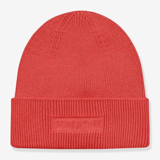Knitted beanie for children MATBOJE MINI A TURE tomato red