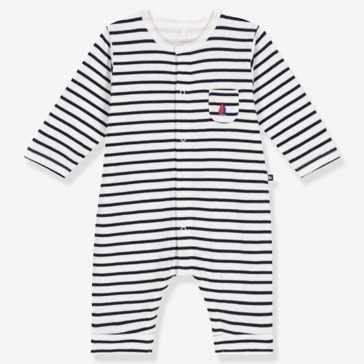 Long Tube Knit Jumpsuit by PETIT BATEAU navy blue