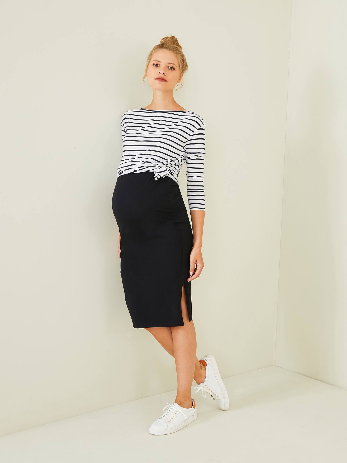 Long Tube Skirt for Maternity black