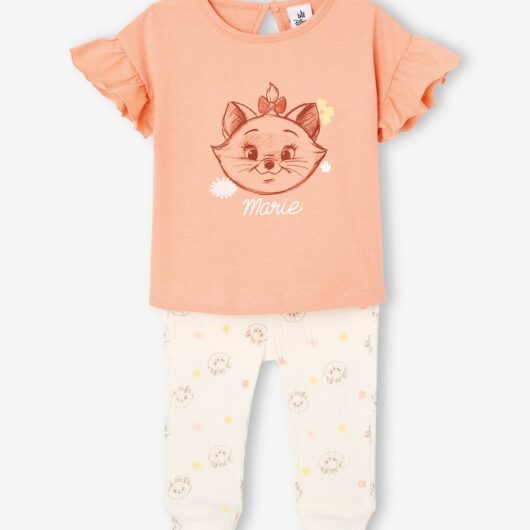 Marie of The Aristocats T-Shirt + Leggings Combo by Disney® for Babies apricot