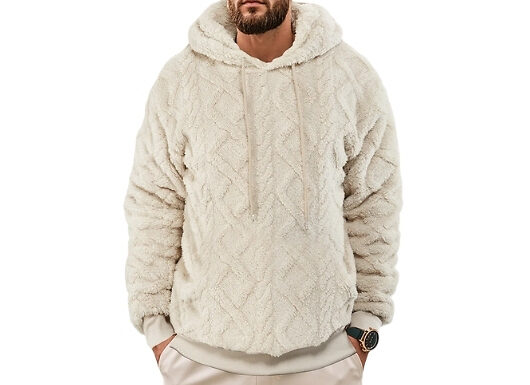 Men's Jacquard Fleece Hoodie - 5 Colours, 6 Sizes!