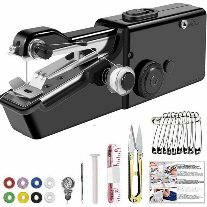 Mini Portable Electric Sewing Machine - Portable Sewing Machine for Fabrics, Travel, Home, DIY and Clothing - Ideal for Adults