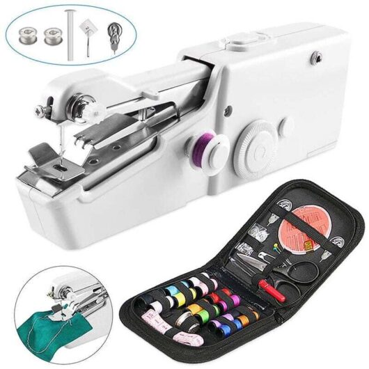 Mini Sewing Machine, Portable Sewing Machine, High Speed Sewing Machine for Clothes and Curtains, Portable Electric Sewing Machine for Home Garment