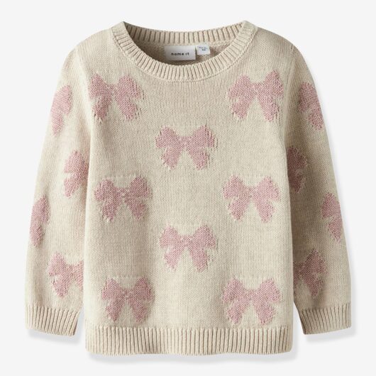 NAME IT girl's NMFREKKA jumper marl beige