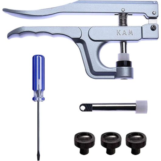 Original KAM T3, T5 and T8 Press Clamps, Plastic Clamp Installation Kit, No-Sew Buttons, Hand Tool Attachments