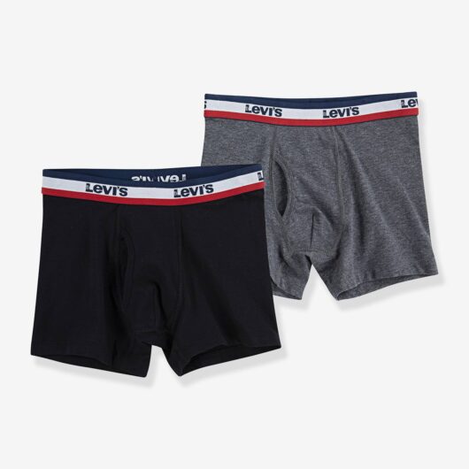Pack of 2 Batwing Boxers by LEVI'S® grey