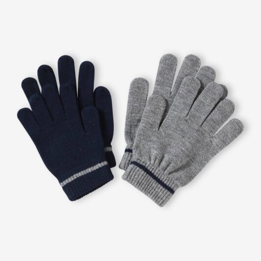 Pack of 2 Pairs of Magic Gloves, for Boys marl grey