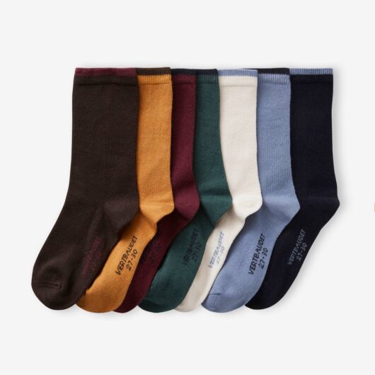Pack of 7 Pairs of Socks for Boys chocolate