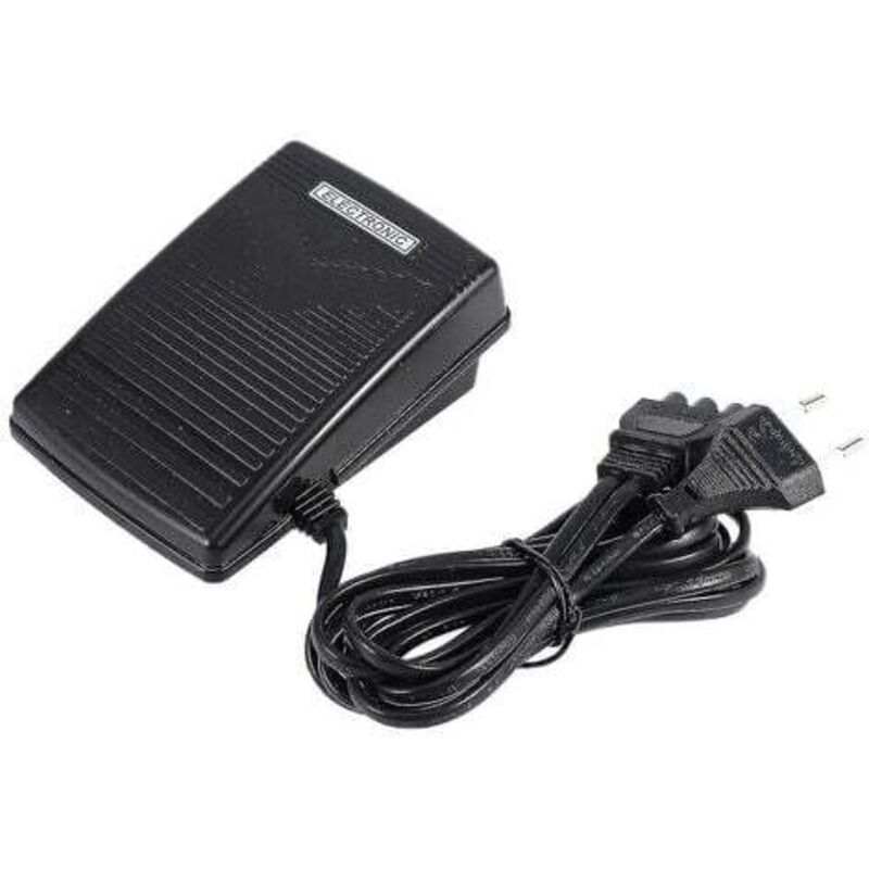 Pedal with power cord, EU plug, 200-240 V, black