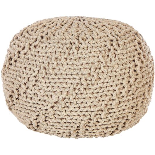 Pouffe PRIENE Cotton Beige
