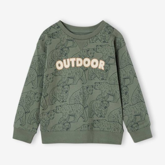 Printed Sweatshirt-Style Top for Boys lichen